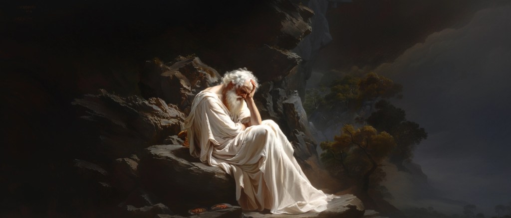 God experiencing a migraine